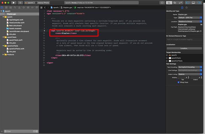 change location on iphone