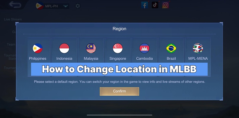 how to change location in MLBB