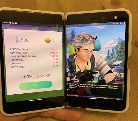 pokemon go iphone duo screen