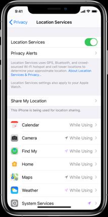 Turn Off Location Services