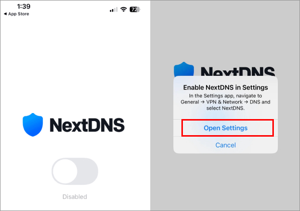 Enable NextDNS