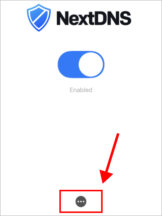 tap the three dots NextDNS