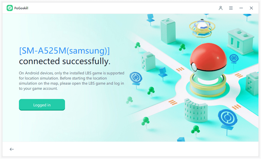 pokemon go location spoofer pogoskill connected successfully