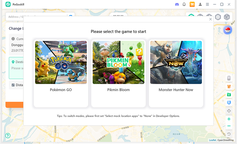select pokemon go