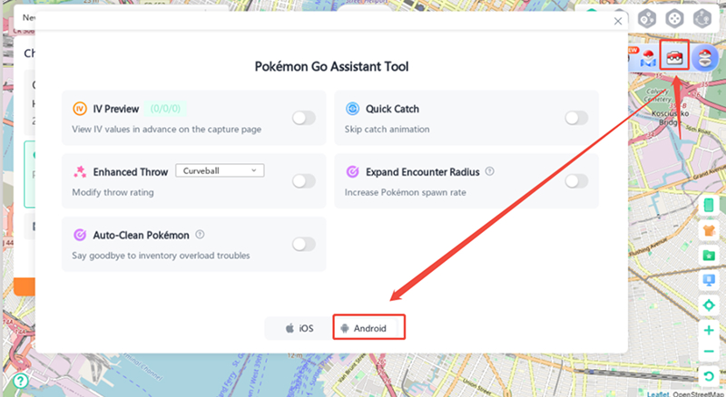 Select Android Assistant Tool features