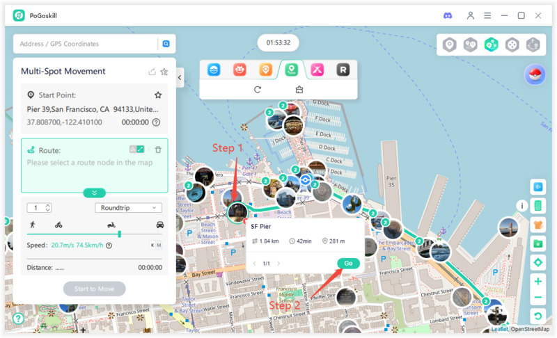 pokemon go routes map