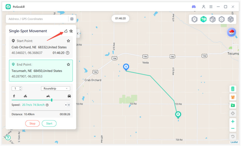 pogoskill export gpx file