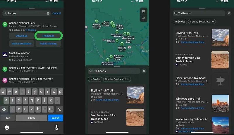 how to plan hikes on apple maps ios 26