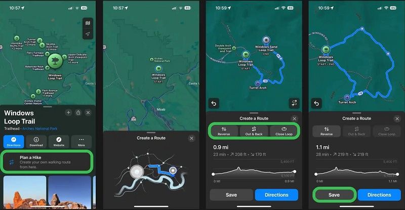 how to plan hikes on apple maps ios 26