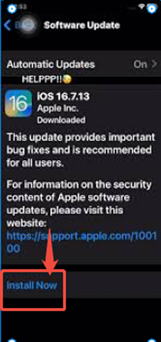 allow update on iphone