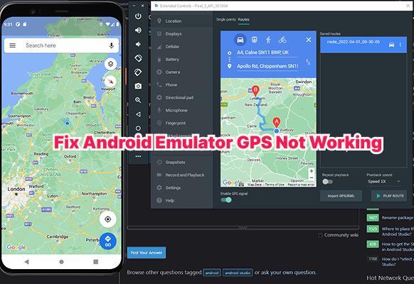 Android Emulator GPS not working
