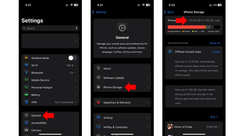 free up enough storage