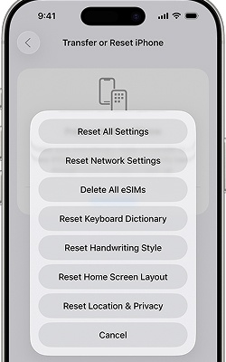 how to reset iphone