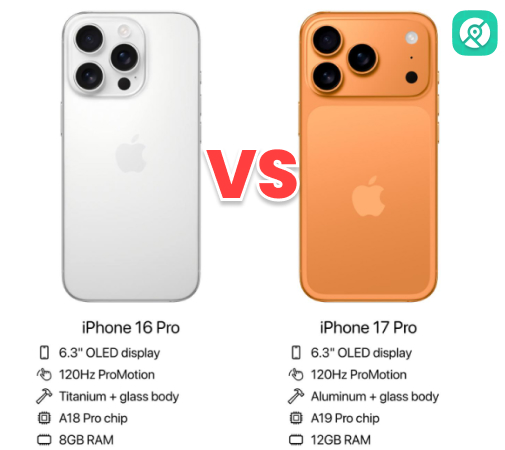 iPhone 17 Pro and iPhone 16 Pro difference