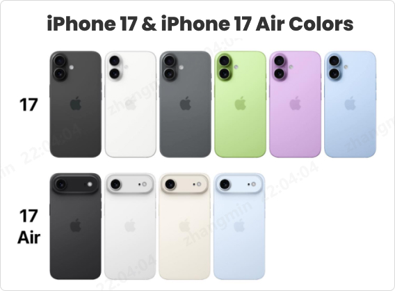 iPhone 17 colors