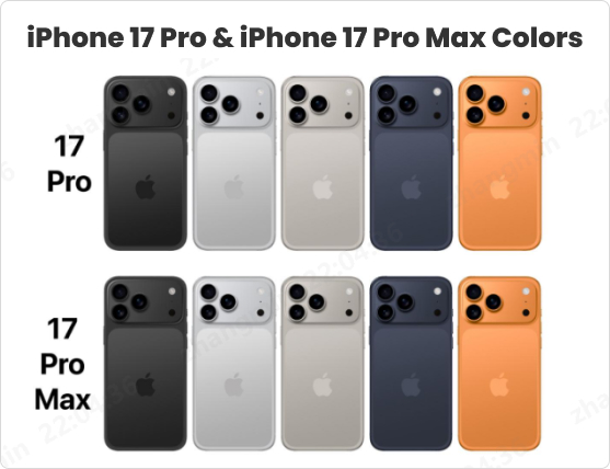 iPhone 17 Pro colors