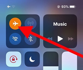 turn airplane mode off and on