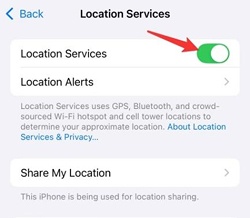 turn on location services