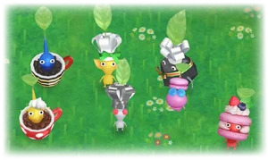 Decor Pikmin wearing a location-based costume in Pikmin Bloom