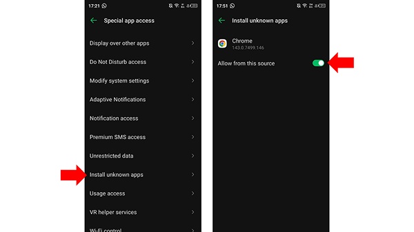 enable unknown sources