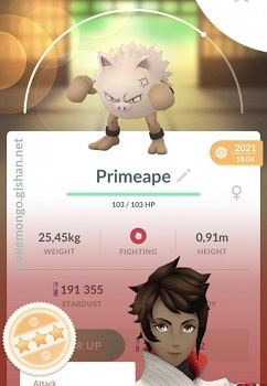 how to evolve primeape in pokemon go pvp