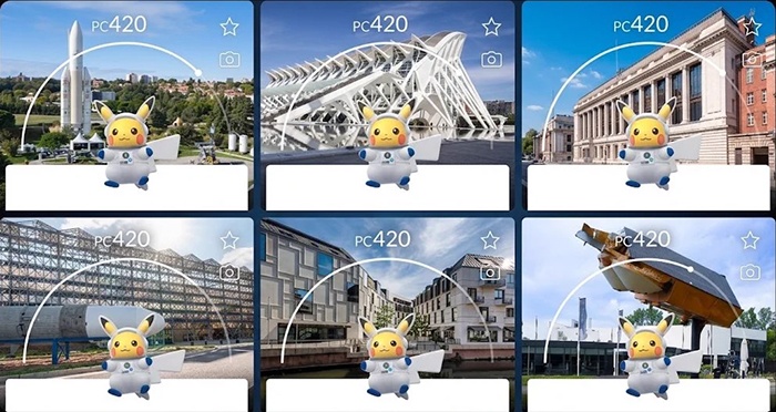 astronaut pikachu with special location background
