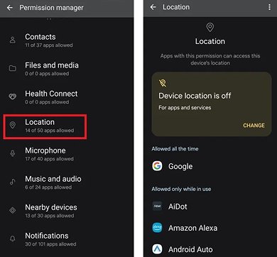 check app location permission