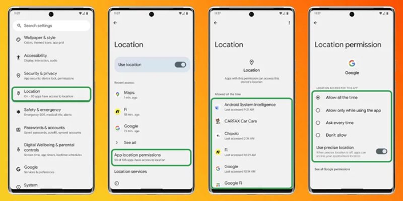 disable location permission on android