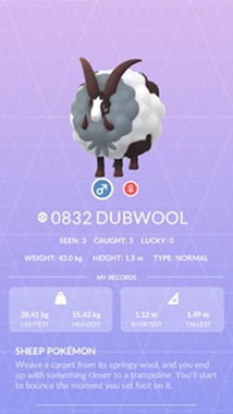 dubwool pokemon go