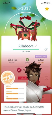 gigantamax rillaboom weakness pokemon go