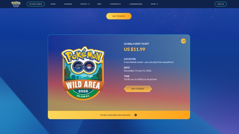 pokemon go wild 2026 global ticket