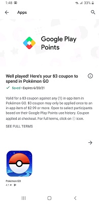 google app pokecoins