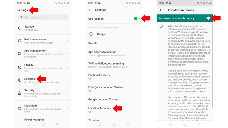 high accuracy location
