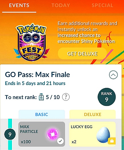 max finale go pass