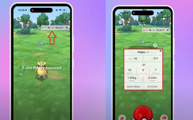 pokemon go how to see iv