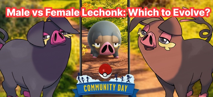 male and female lechonk pokemon go
