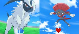 Mega Absol and Shadow Weavile
