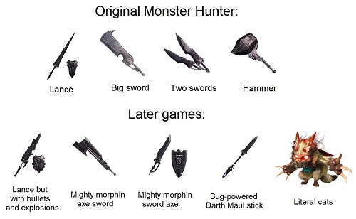 monster hunter now new monsters and weapons