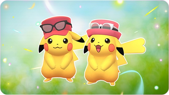 pikachu wearintg hats