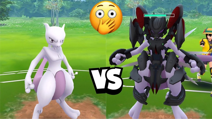 regular mewtwo vs armored mewtwo