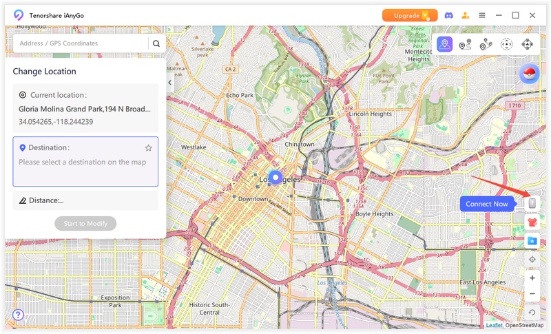 select location on ianygo