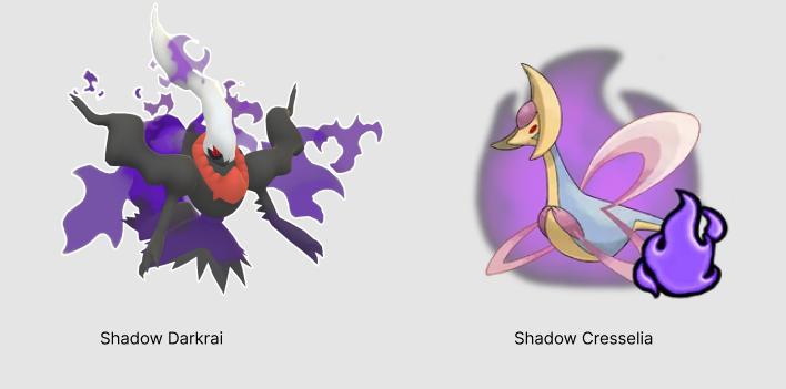 shadow darkrai and shadow cresselia
