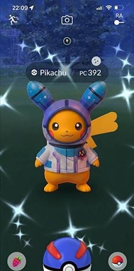shiny astronaut pikachu