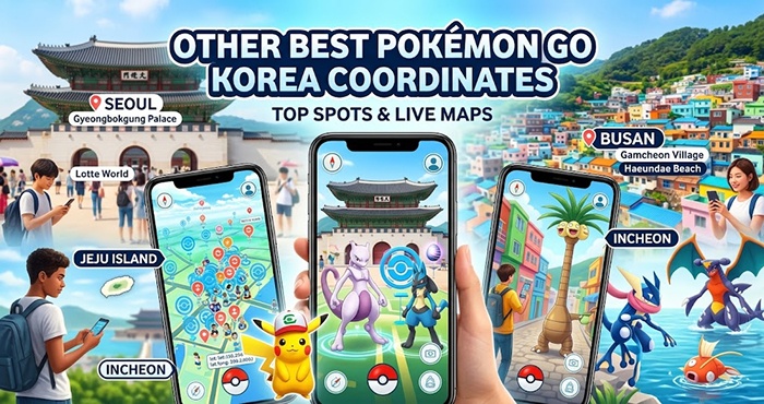top pokemon go korea coordinates