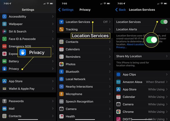 turn off android location