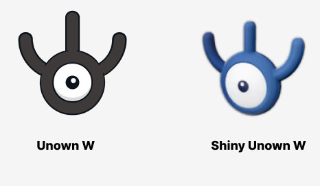 shiny unown w pokemong go
